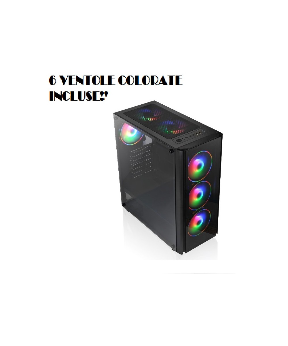 CASE GAMING TX-192-11 M-ATX CON 6 VENTOLE COLORATE INCLUSE