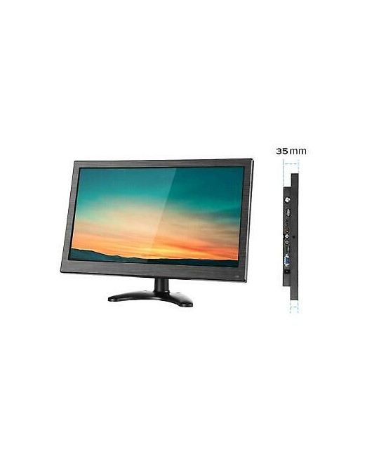 MONITOR 13.3" HD PER TELECAMERE DISPLAY LED HDMI-VGA-BNC-USB-AV