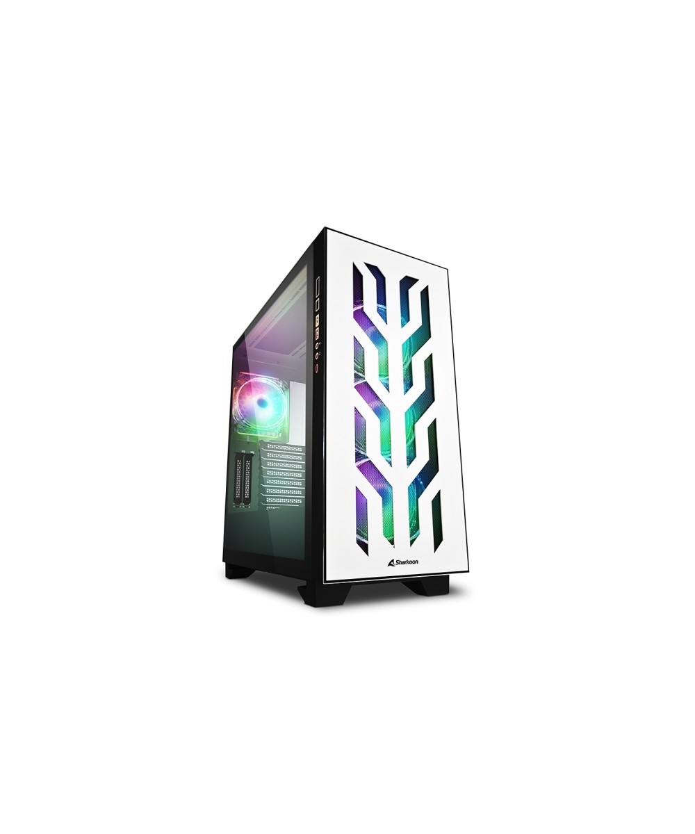CASE GAMING ELITE SHARK CA300T RGB ATX VETRO TEMPERATO BIANCO