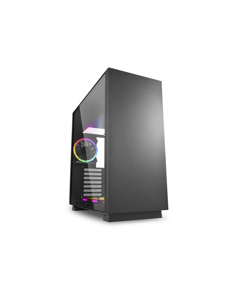 (RICONDIZIONATO) CASE PURE STEEL BLACK RGB ATX VETRO TEMPERATO - NERO