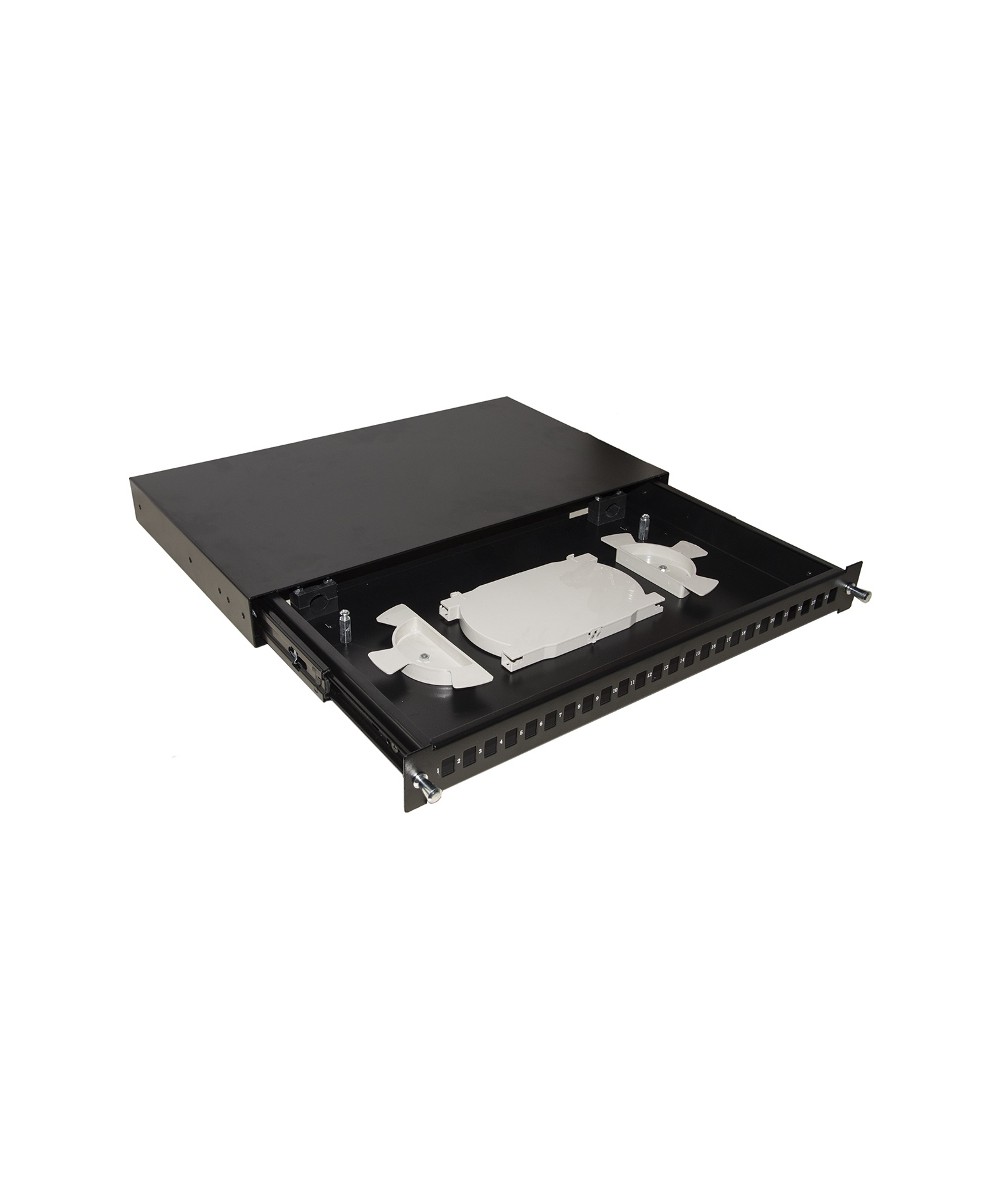 CASSETTO FIBRA OTTICA 24 PORTE PER ADATTATORI LC DUPLEX E SC SIMPLEX 1