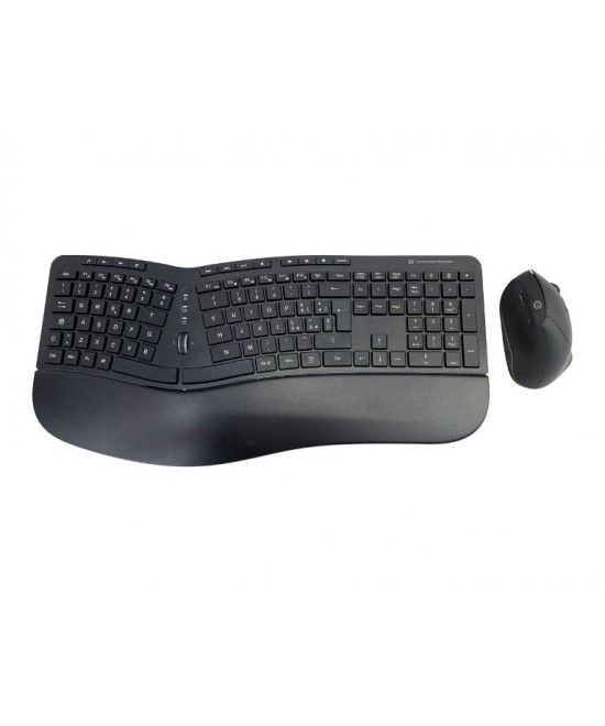 KIT TASTIERA + MOUSE ORAZIO02IT ERGONOMICA WIRELESS NERA