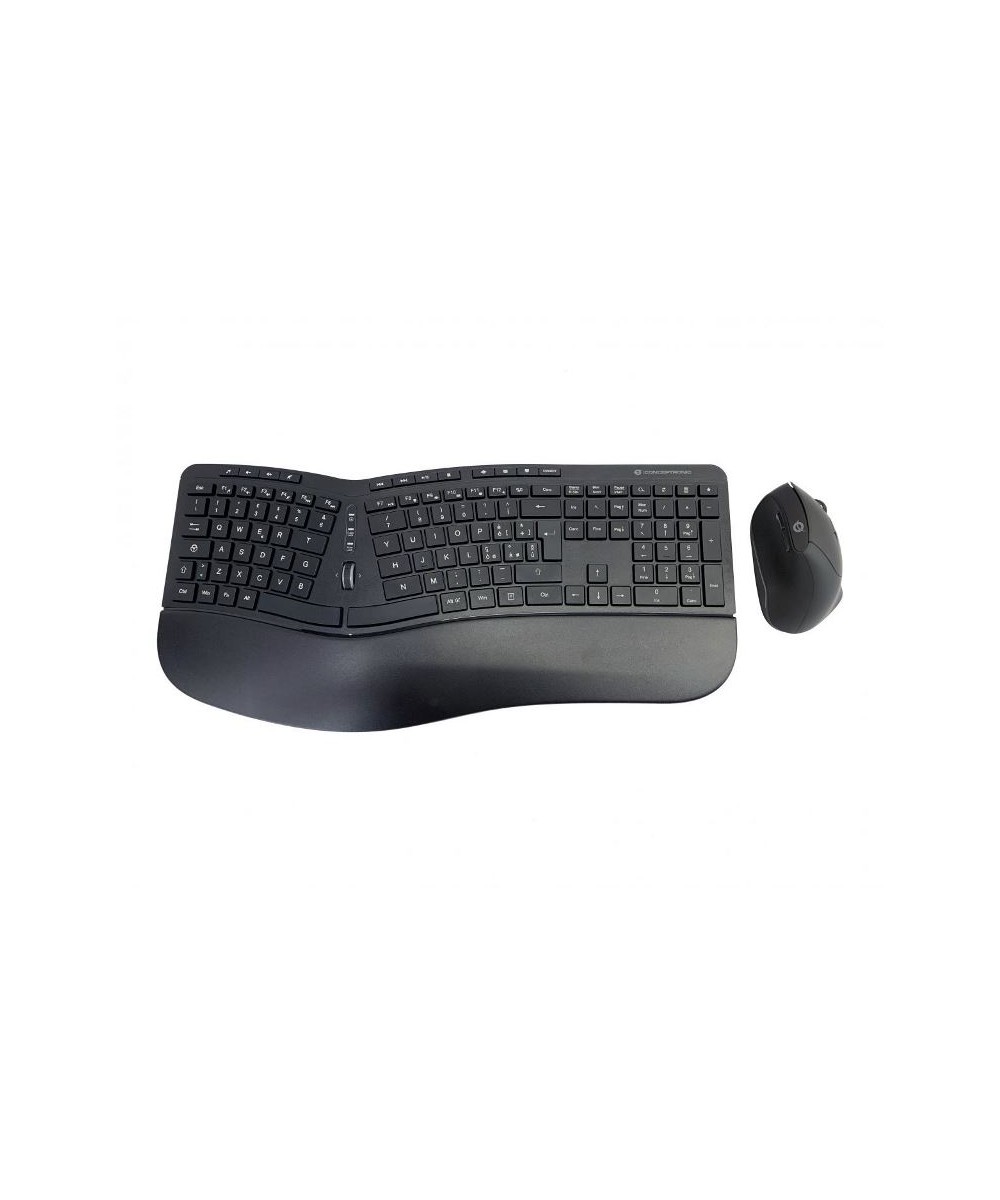 KIT TASTIERA + MOUSE ORAZIO02IT ERGONOMICA WIRELESS NERA