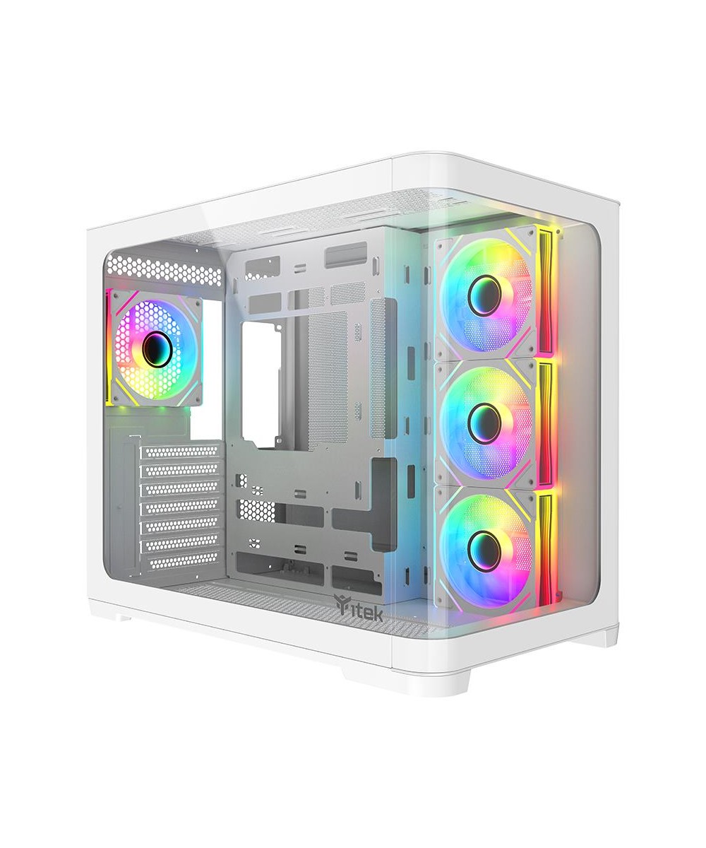 CASE GAMING DARK CAVE CURVED ITGCADCCW - NO ALIMENTATORE - DESIGN CURV
