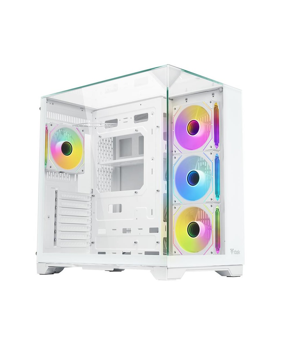 CASE GAMING DARK CAVE PANO - NO ALIMENTATORE - ARGB FAN - BIANCO (ITGC