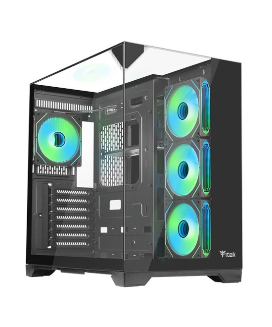 CASE GAMING DARK CAVE PANO - NO ALIMENTATORE - ARGB FAN - NERO (ITGCAD