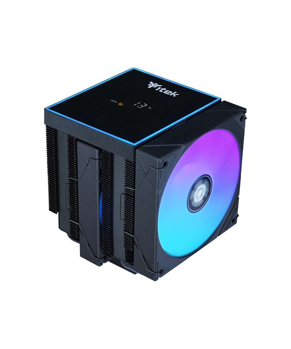 VENTOLA DISSIPATORE AD ARIA ICY-6HATP SKT UNIVERSALE 12CM RGB NERO