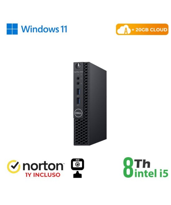 PC DELL OPTIPLEX 3060-5060M MINI INTEL CORE I5-8 GEN. 8GB 256GB SSD WI