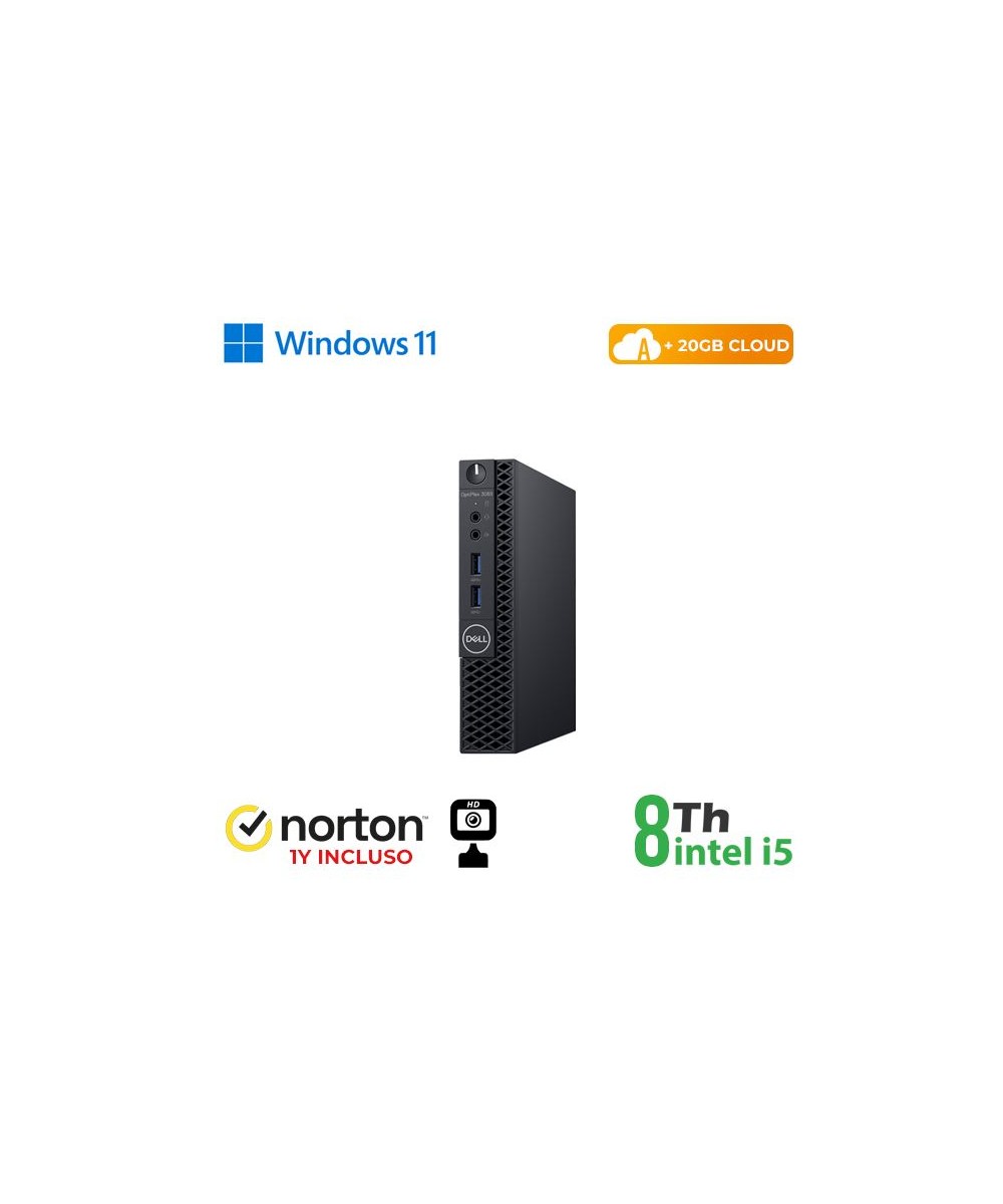 PC DELL OPTIPLEX 3060-5060M MINI INTEL CORE I5-8 GEN. 8GB 256GB SSD WI