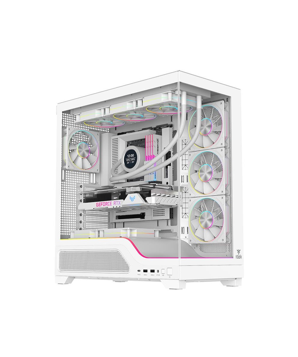CASE GAMING TOWER SHOWBUI 82W - NO ALIMENTATORE - ARGB FAN - BIANCO (I