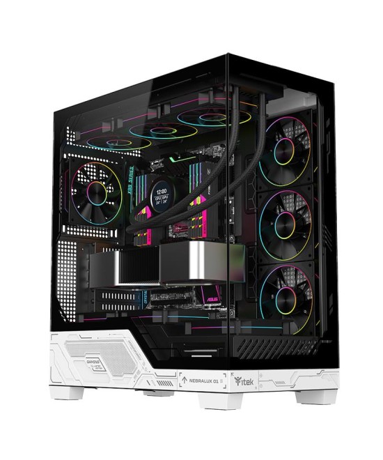 CASE GAMING TOWER NEBRALUX 01 - NO ALIMENTATORE - ARGB FAN - NERO/BIAN