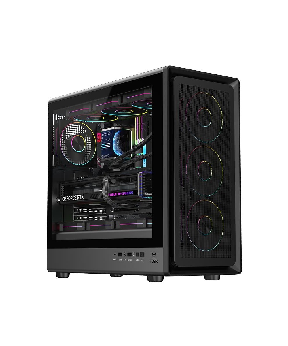 CASE GAMING TOWER MESHCORE 36B - NO ALIMENTATORE - ARGB FAN - NERO (IT