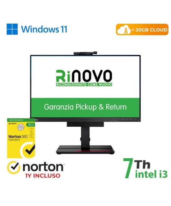 PC LENOVO TINY IN ONE M710Q INTEL CORE I3-7GEN. 8/256GB + NORTON ANTIV
