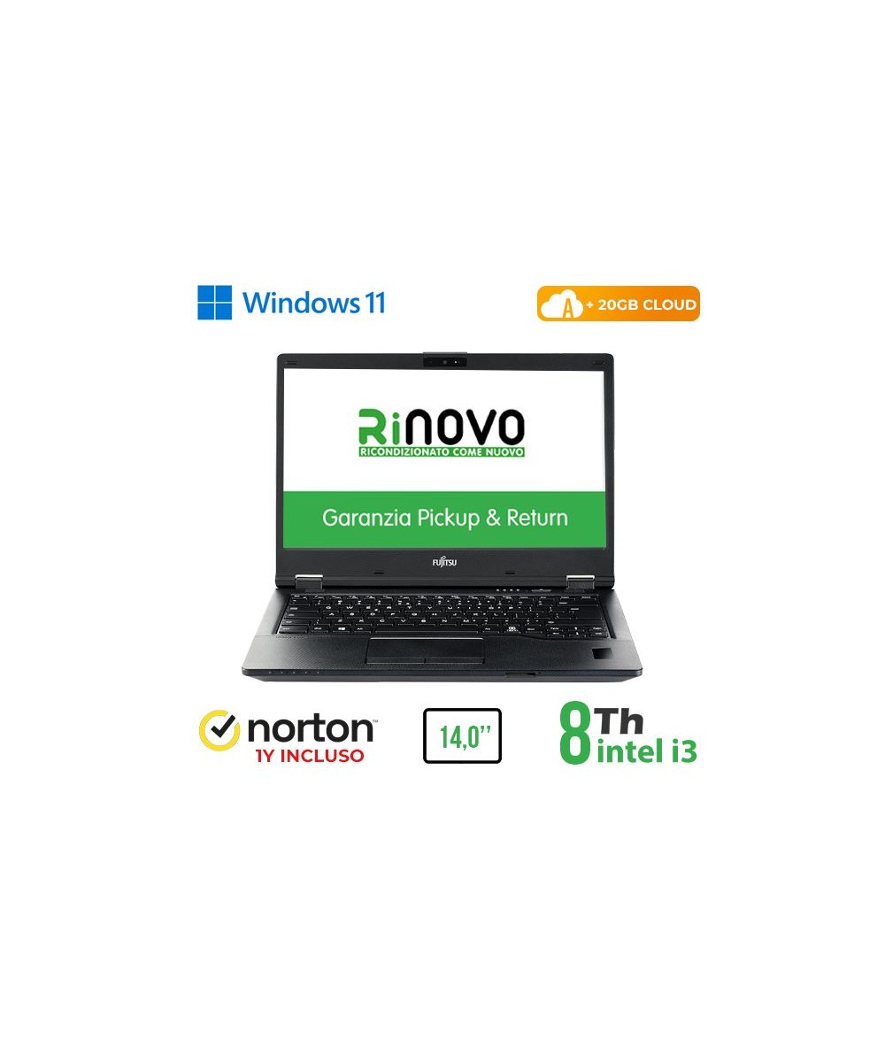 NOTEBOOK FUJITSU E5490 INTEL CORE I3-8 GEN. 14" 8GB 256GB SSD WINDOWS 