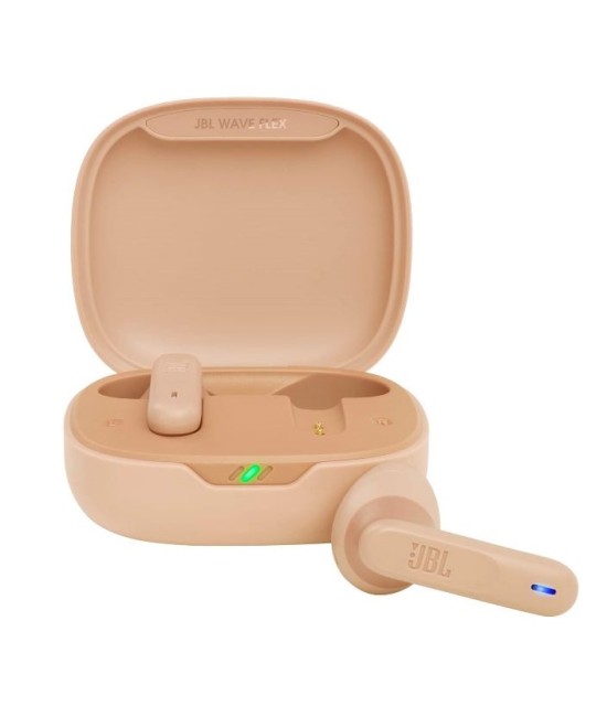 AURICOLARI BLUETOOTH WAVE FLEX + CUSTODIA RICARICA - COLORE BEIGE (JBL