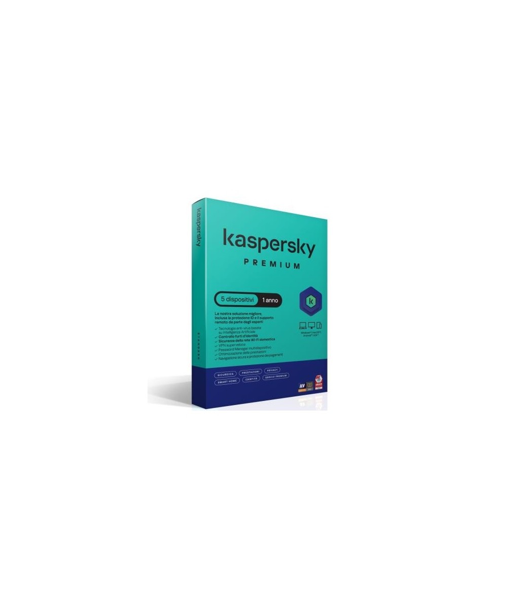 SOFTWARE ANTIVIRUS PREMIUM 1 ANNO 5 DISPOSITIVI SLIMBOX (KL1047T5EFS-S
