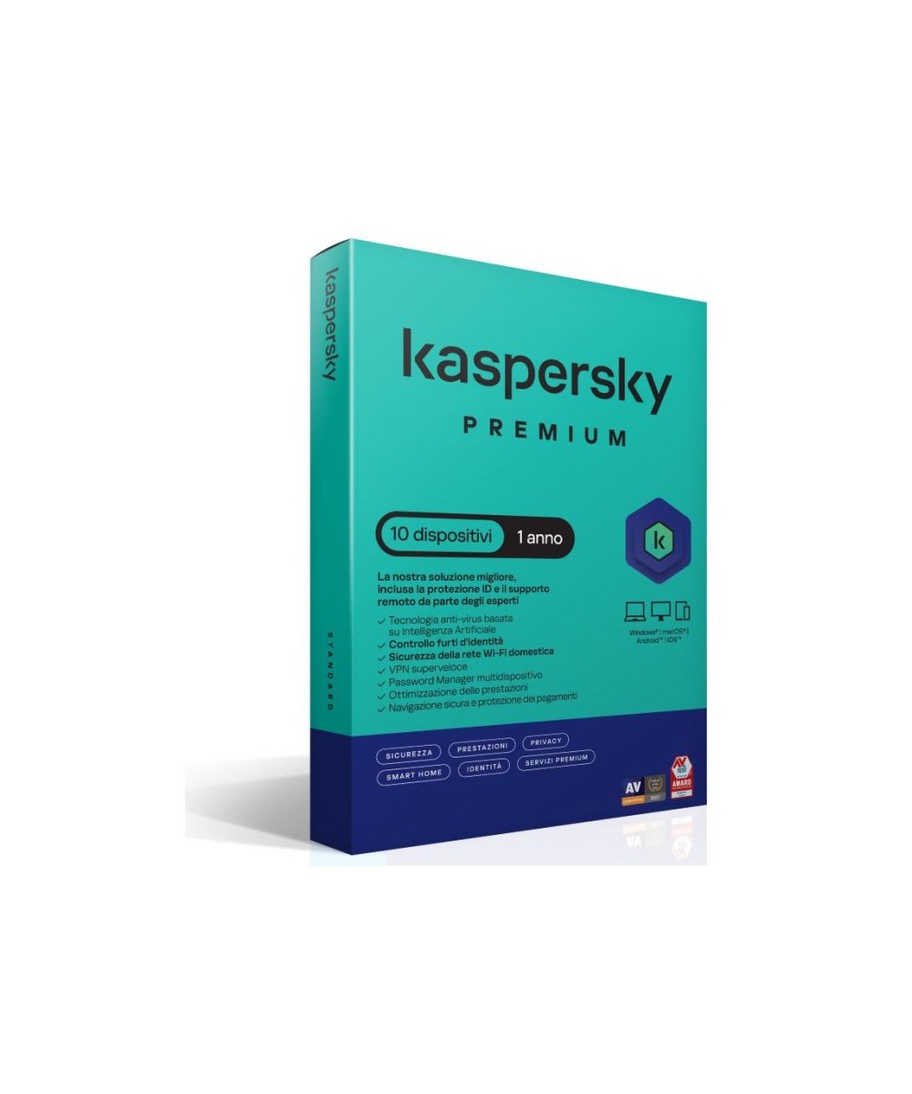 SOFTWARE ANTIVIRUS PREMIUM 1 ANNO 10 DISPOSITIVI SLIMBOX (KL1047T5KFS-