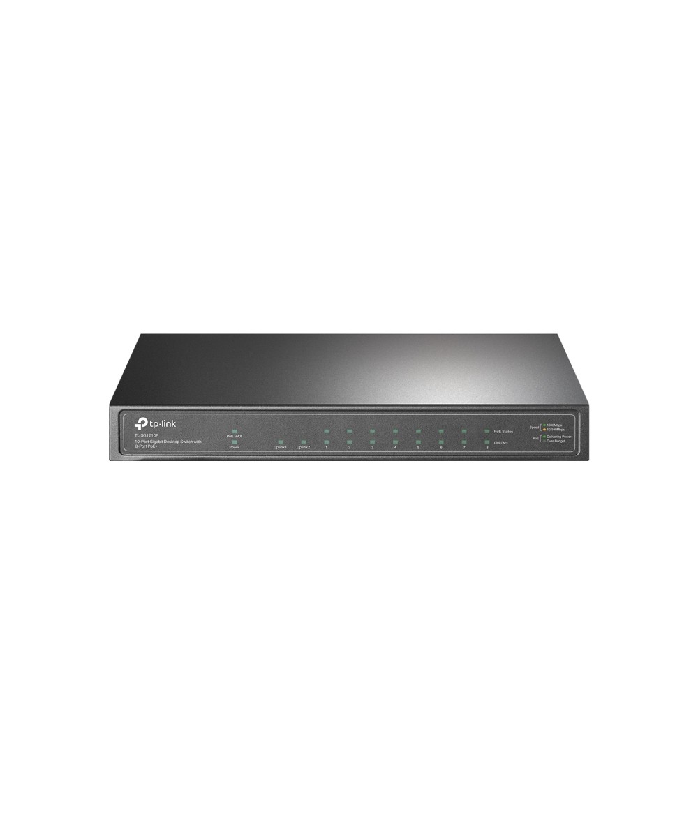 SWITCH RETE 10 PORTE 10/100/1000 TL-SG1210P POE+ 8 PORTE