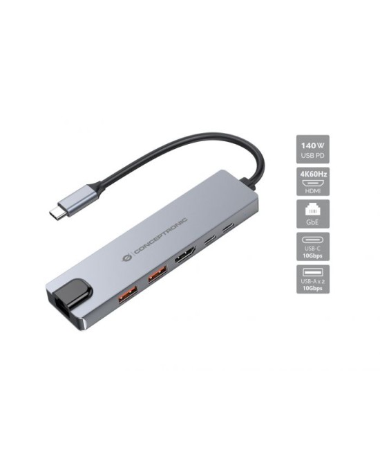 DOCKING STATION DONN29G 6-IN-1 USB3.2/HDMI/USB-A