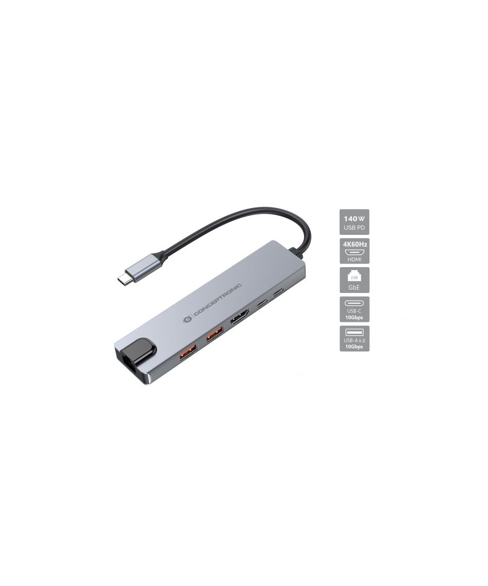 DOCKING STATION DONN29G 6-IN-1 USB3.2/HDMI/USB-A