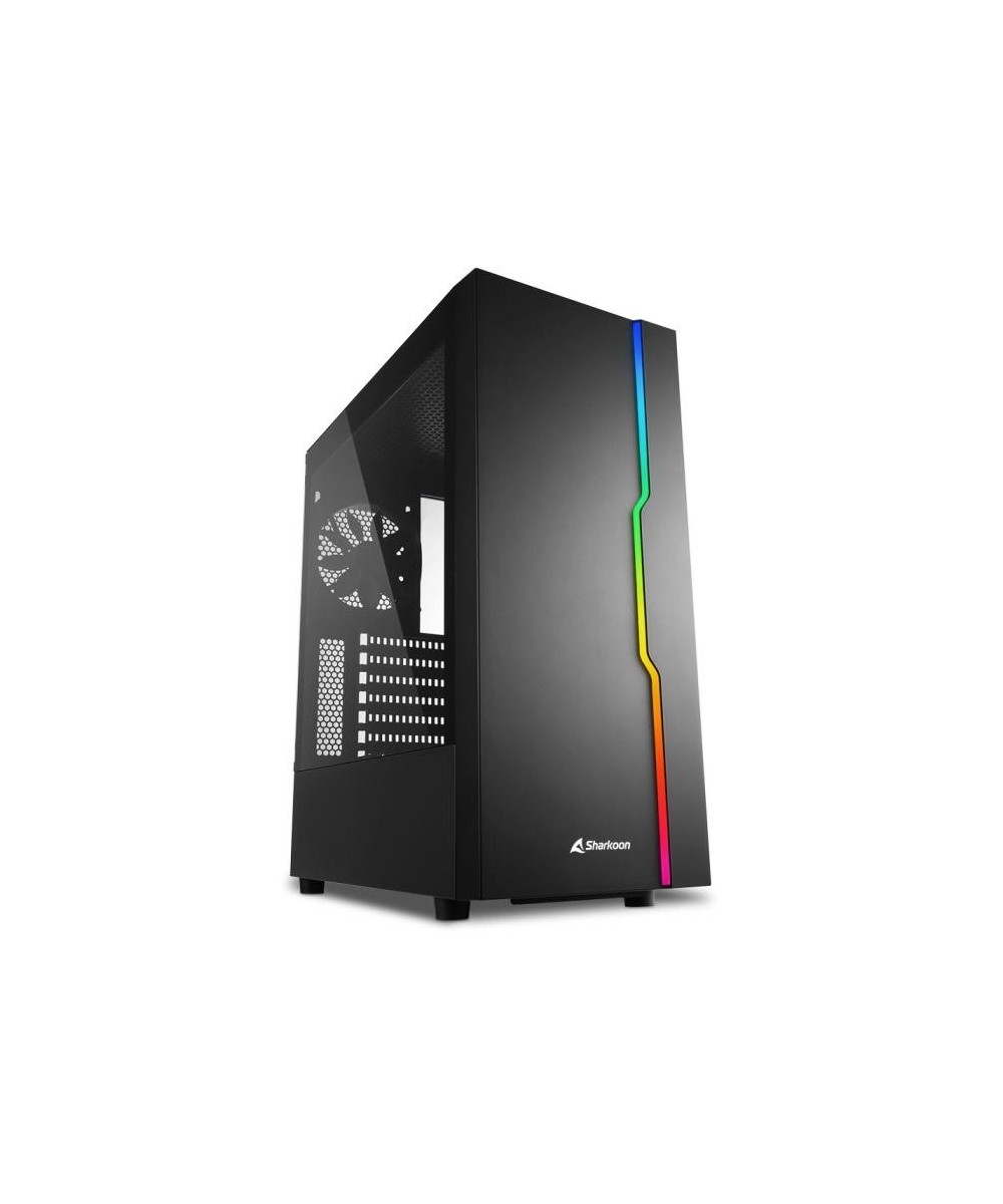 (RICONDIZIONATO) CASE GAMING RGB SLIDER BLACK ATX VETRO TEMPERATO - NE