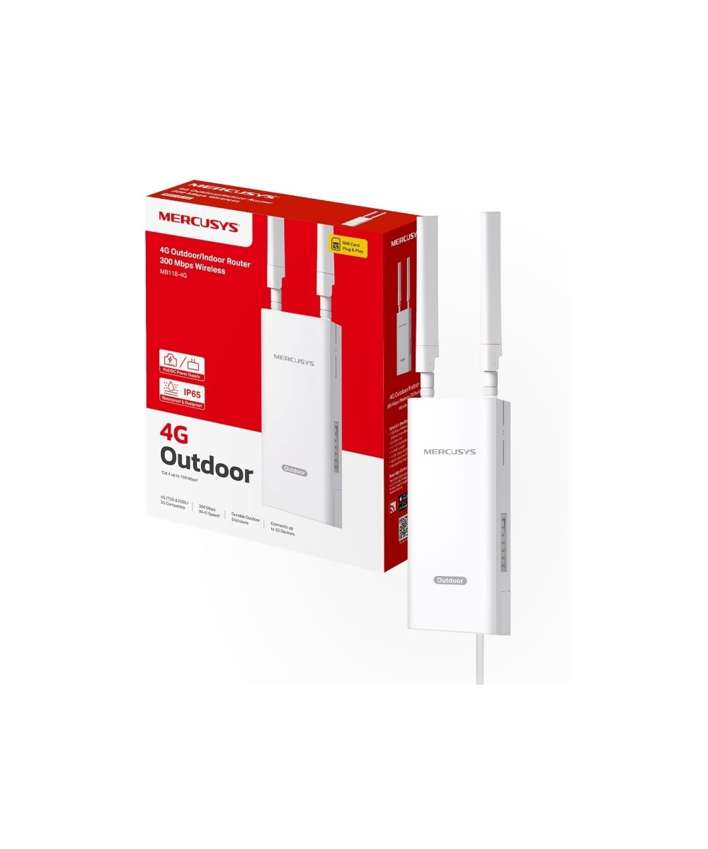 ROUTER WIFI 4G 300 MBPS OUTDOOR/INDOOR (MB118-4G)