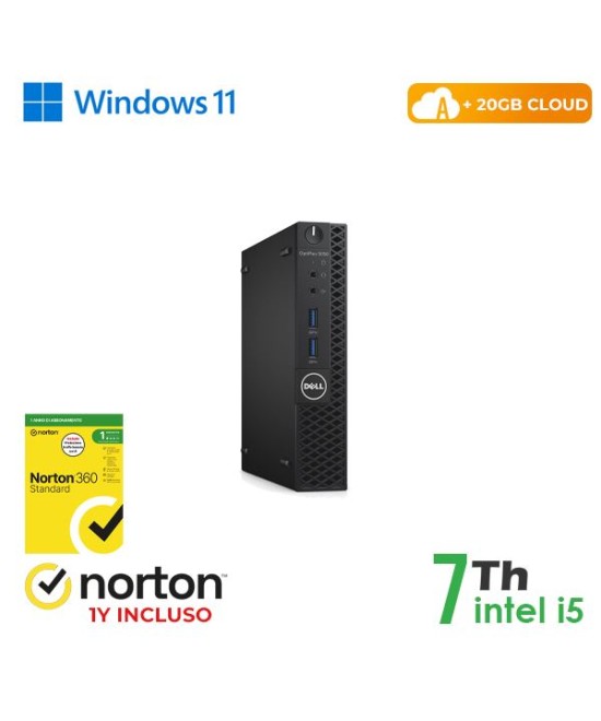 PC DELL OPTIPLEX 3050-5050M MINI INTEL CORE I5-7 GEN. 16GB 128GB SSD W