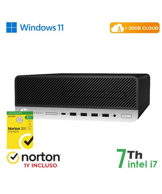 PC HP 600-800 G3 SFF INTEL CORE I7-7 GEN. 16GB 128GB SSD + 500GB HDD W
