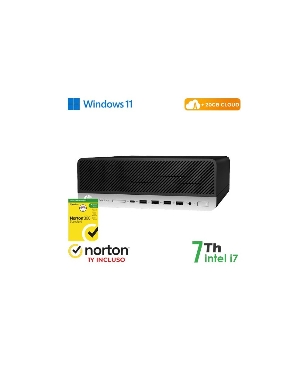 PC HP 600-800 G3 SFF INTEL CORE I7-7 GEN. 16GB 128GB SSD + 500GB HDD W