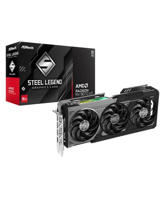 SCHEDA VIDEO RADEON RX9070 XT STEEL LEGEND DARK 16 GB (90-GA5VZZ-00UAN