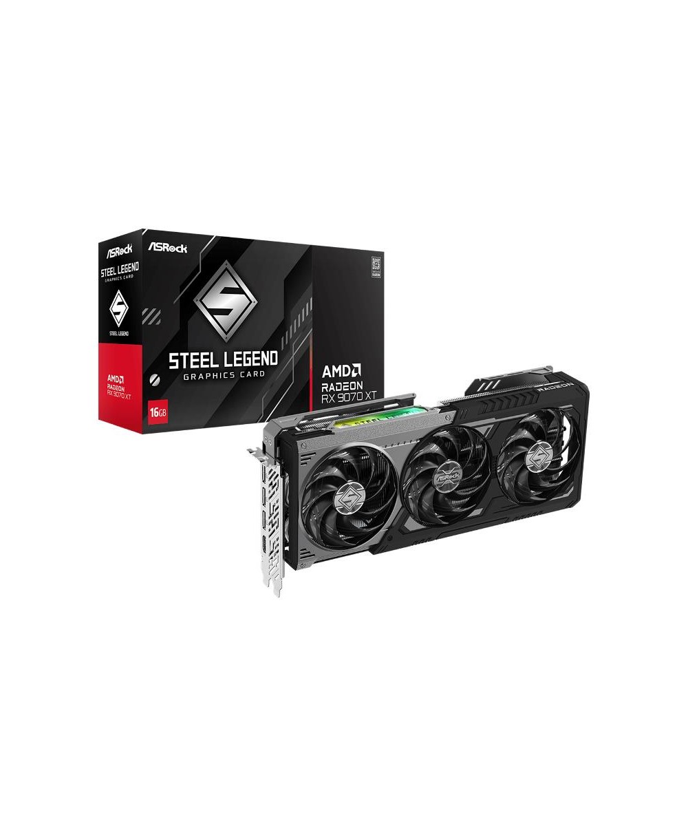 SCHEDA VIDEO RADEON RX9070 XT STEEL LEGEND DARK 16 GB (90-GA5VZZ-00UAN