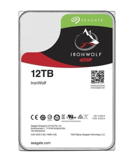HARD DISK 12 TB IRONWOLF SATA 3 3.5" NAS (ST12000VN0008)