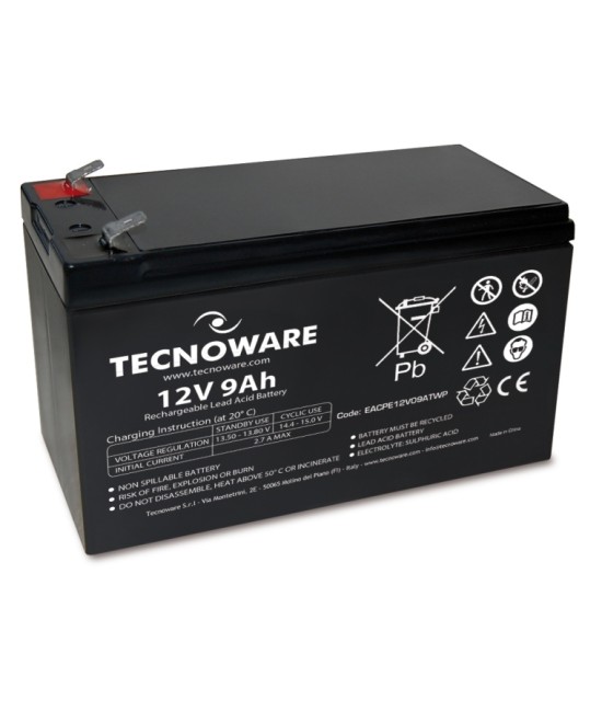 BATTERIA AL PIOMBO 12V 9AH 6.3MM LONG LIFE (EACPE12V09ATWL)